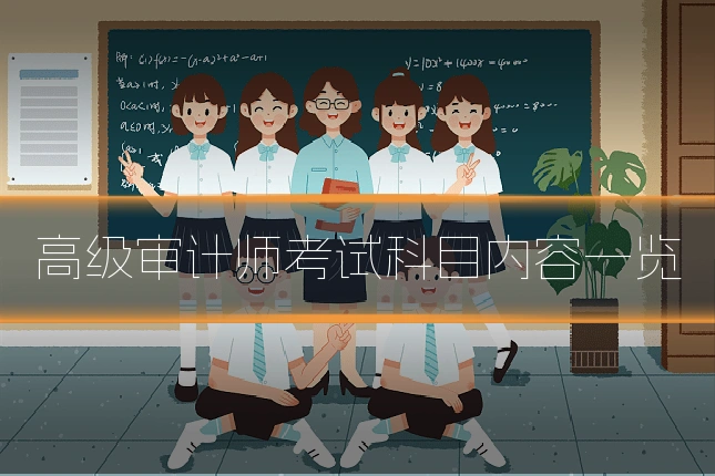 高级审计师考试科目内容一览