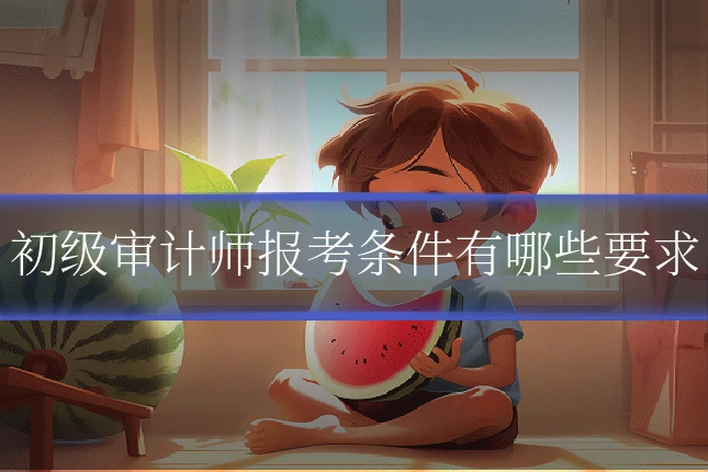 初级审计师报考条件有哪些要求