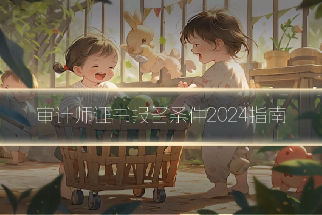 审计师证书报名条件2024指南