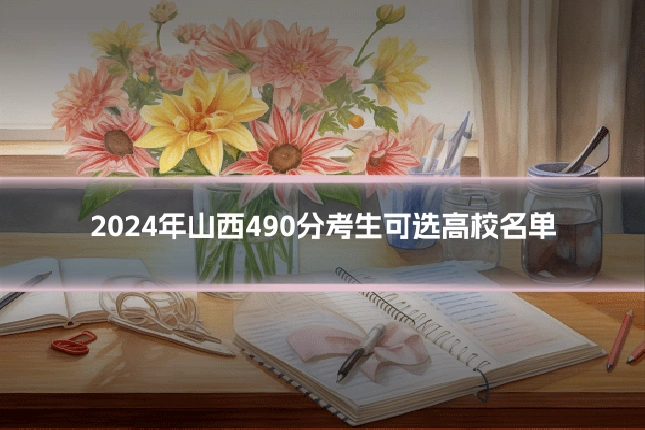 2024年山西490分考生可选高校名单