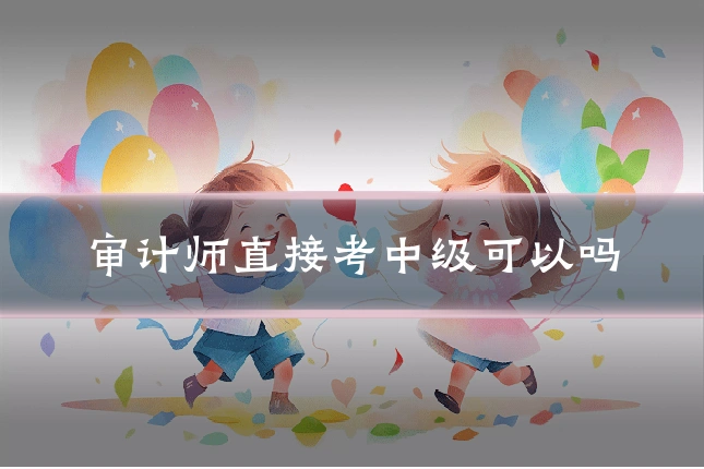 审计师直接考中级可以吗