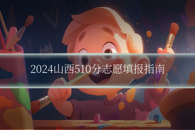 2024山西510分志愿填报指南