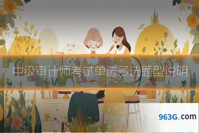 中级审计师考试单选多选题型说明