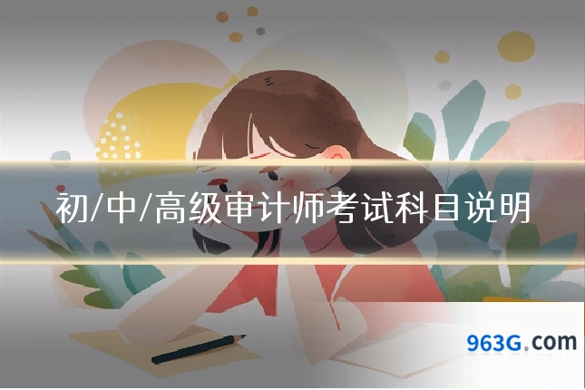 初/中/高级审计师考试科目说明
