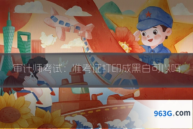审计师考试：准考证打印成黑白可以吗