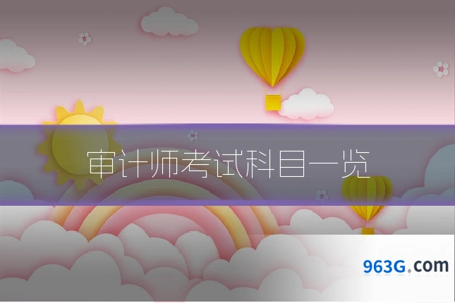 审计师考试科目一览