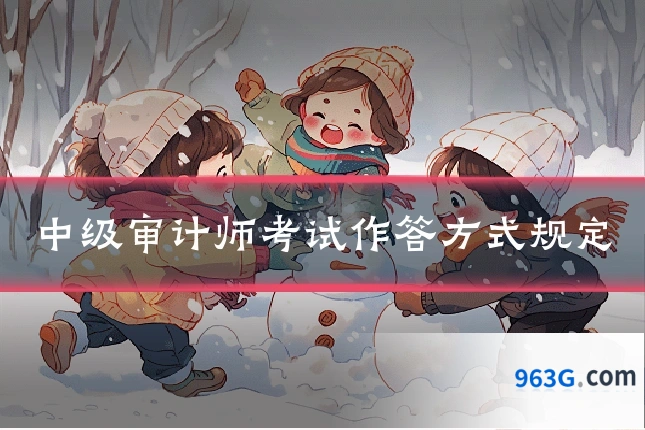 中级审计师考试作答方式规定