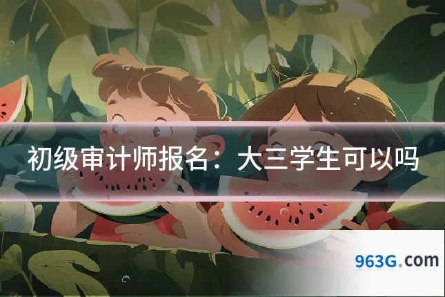 初级审计师报名：大三学生可以吗