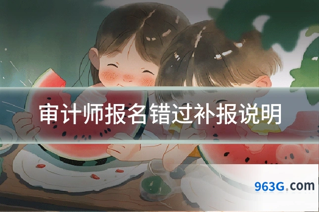 审计师报名错过补报说明