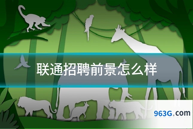 联通招聘前景怎么样