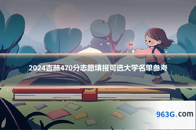2024吉林470分志愿填报可选大学名单参考