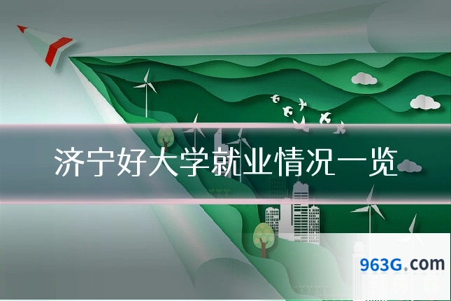 济宁好大学就业情况一览