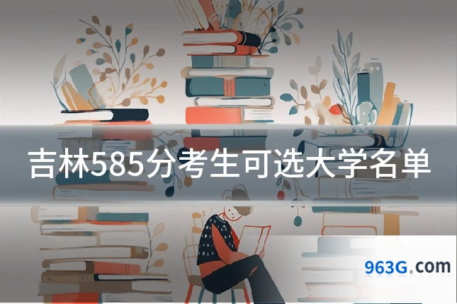 吉林585分考生可选大学名单