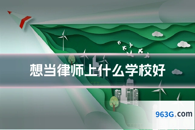想当律师上什么学校好