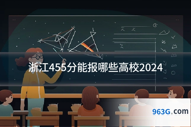 浙江455分能报哪些高校2024