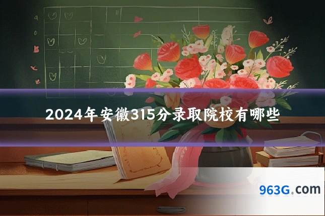 2024年安徽315分录取院校有哪些