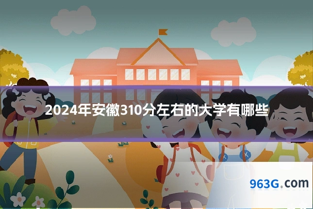 2024年安徽310分左右的大学有哪些