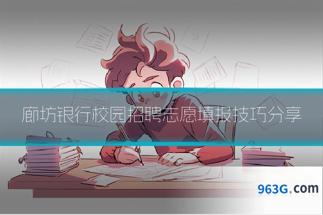 廊坊银行校园招聘志愿填报技巧分享