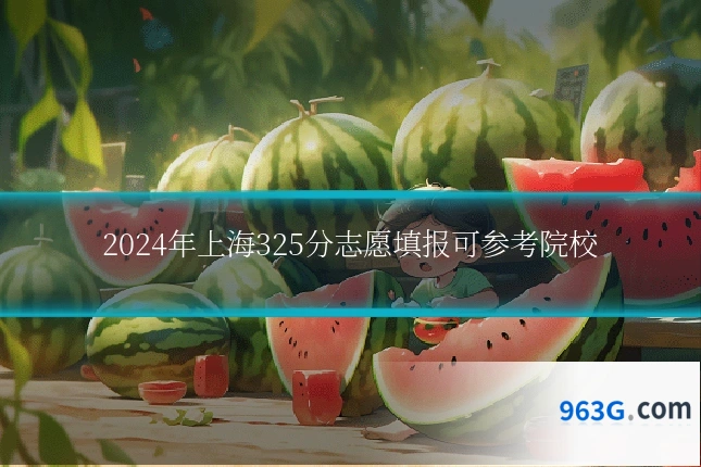 2024年上海325分志愿填报可参考院校
