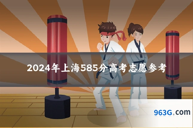 2024年上海585分高考志愿参考