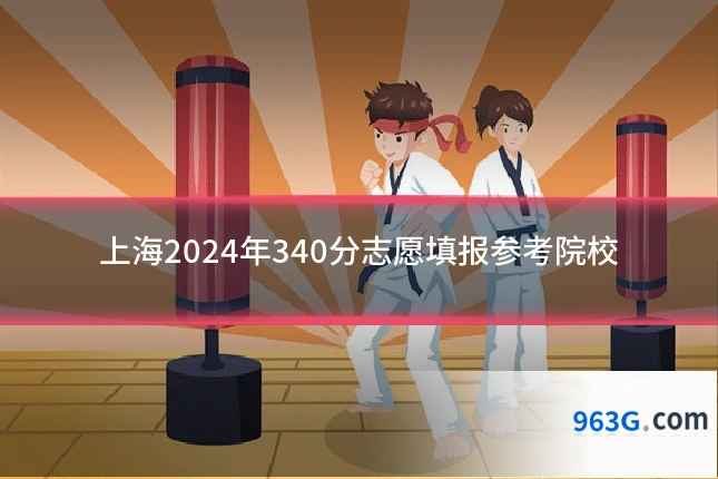 上海2024年340分志愿填报参考院校