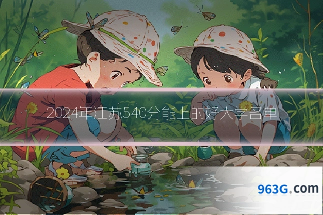 2024年江苏540分能上的好大学名单