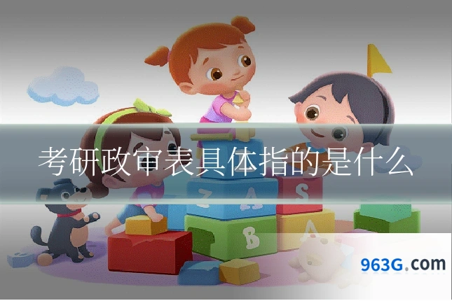 考研政审表具体指的是什么