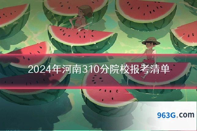 2024年河南310分院校报考清单