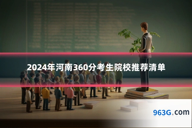 2024年河南360分考生院校推荐清单