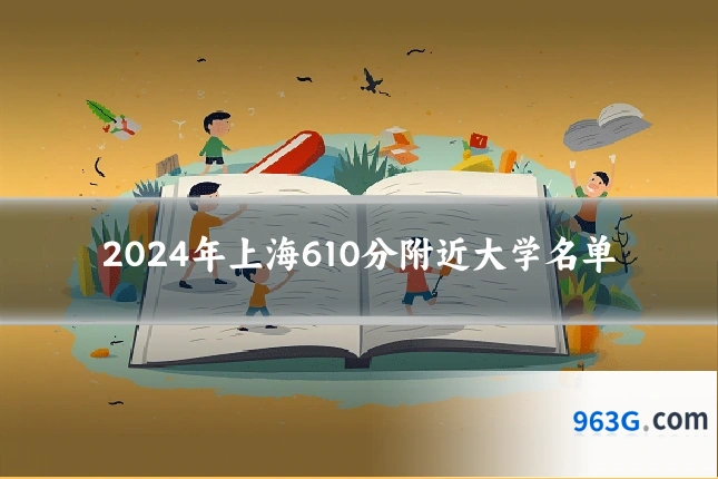 2024年上海610分附近大学名单