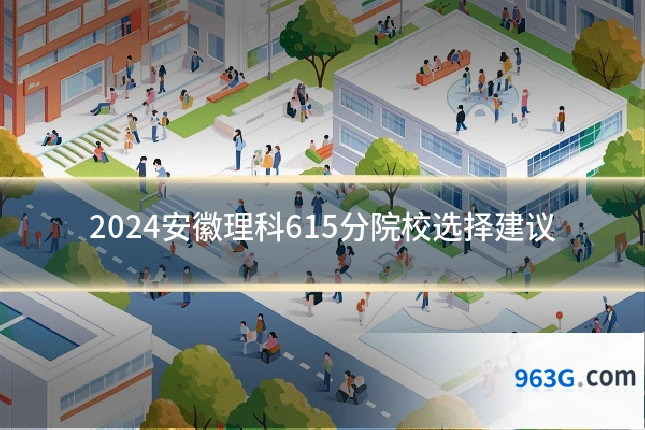 2024安徽理科615分院校选择建议