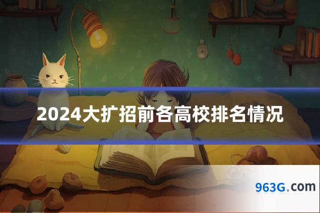 2024大扩招前各高校排名情况