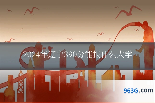 2024年辽宁390分能报什么大学
