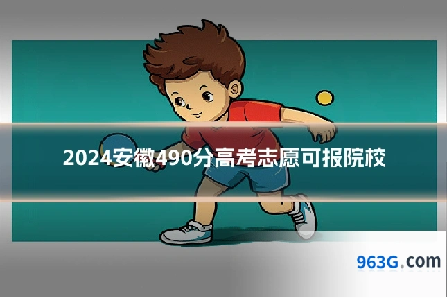 2024安徽490分高考志愿可报院校