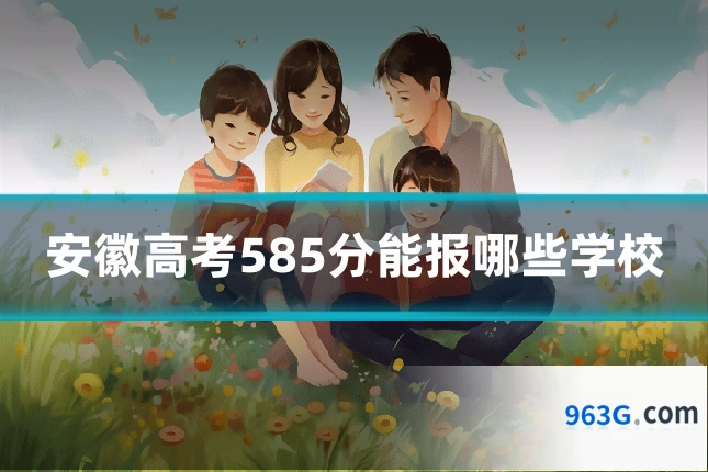 安徽高考585分能报哪些学校