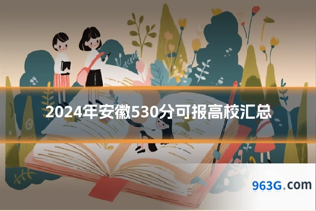 2024年安徽530分可报高校汇总