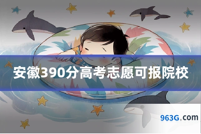 安徽390分高考志愿可报院校