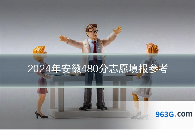 2024年安徽480分志愿填报参考