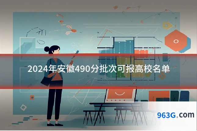 2024年安徽490分批次可报高校名单