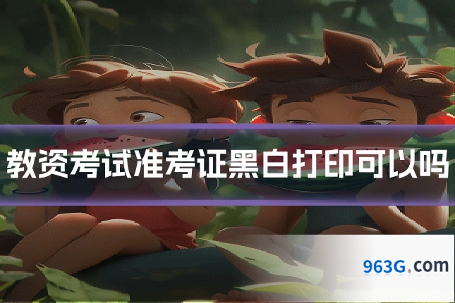 教资考试准考证黑白打印可以吗