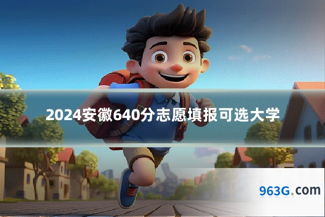 2024安徽640分志愿填报可选大学