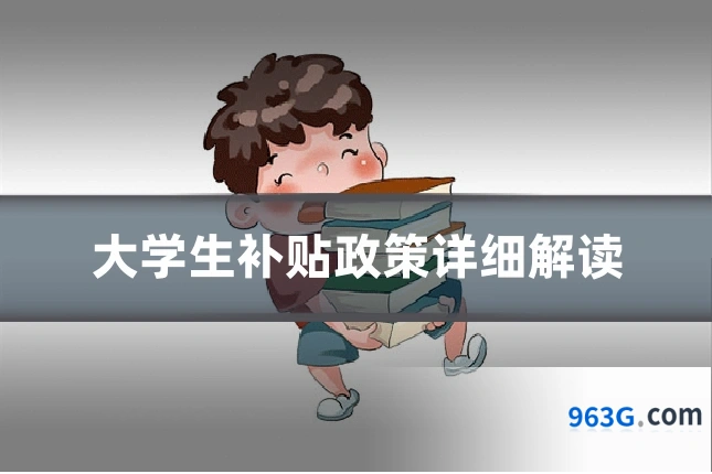 大学生补贴政策详细解读