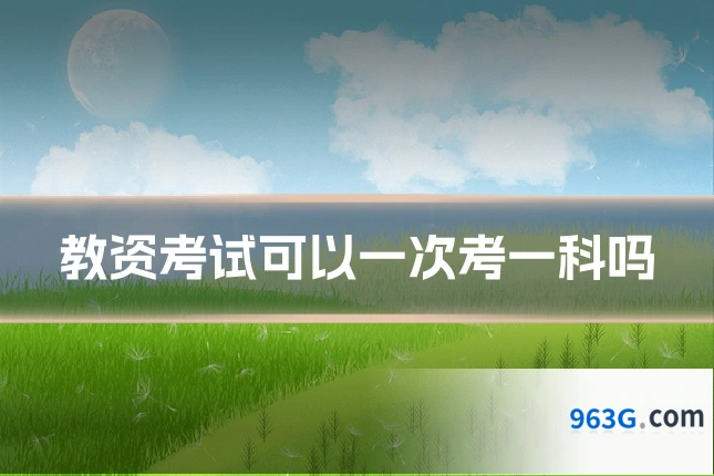 教资考试可以一次考一科吗