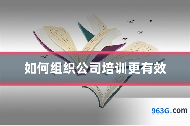 如何组织公司培训更有效