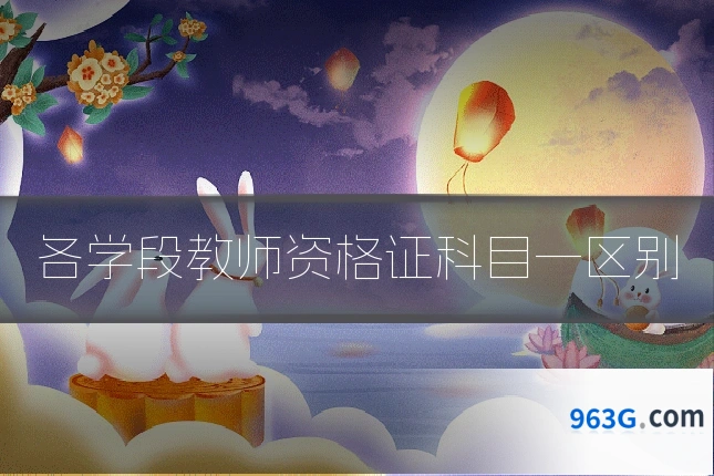 各学段教师资格证科目一区别