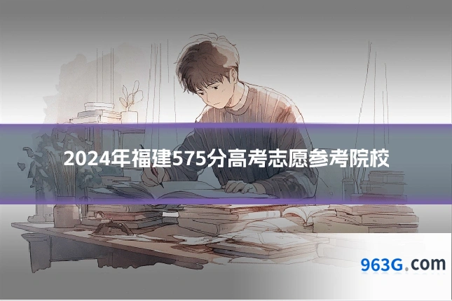 2024年福建575分高考志愿参考院校