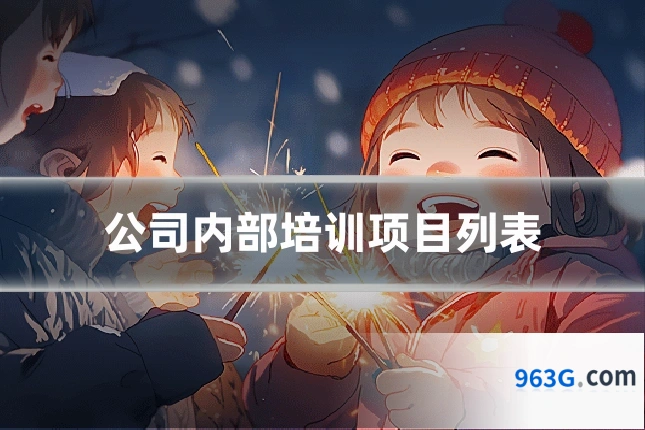 公司内部培训项目列表