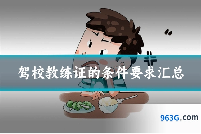 驾校教练证的条件要求汇总