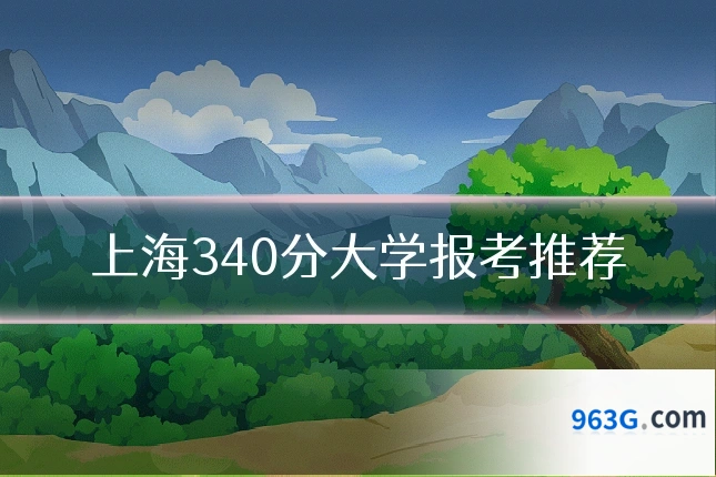 上海340分大学报考推荐
