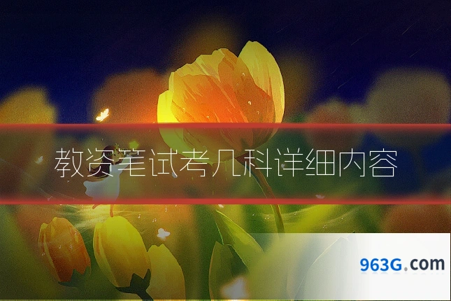 教资笔试考几科详细内容
